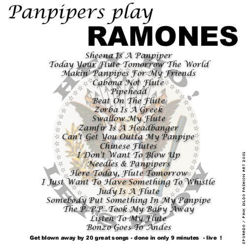Panpipers Play Ramones - back cover
